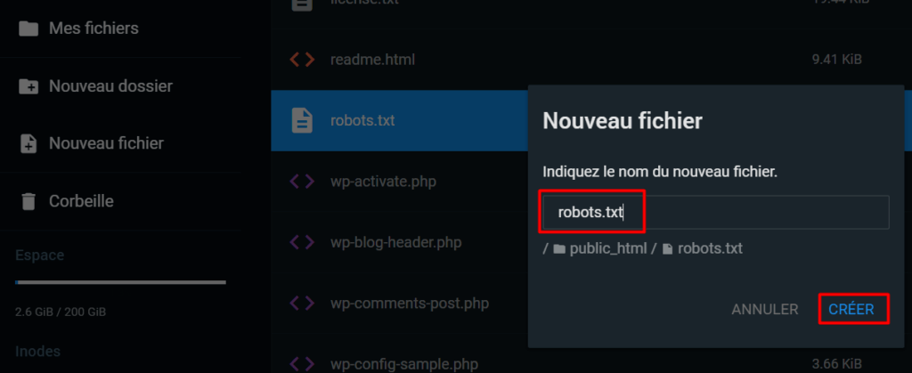Nouveau fichier