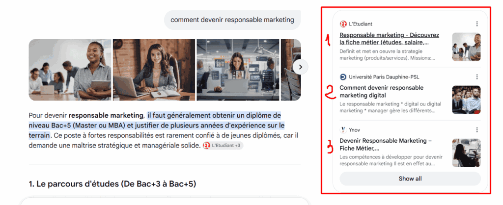 Places de citation disponible