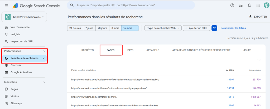 Zoom sur la Search Console