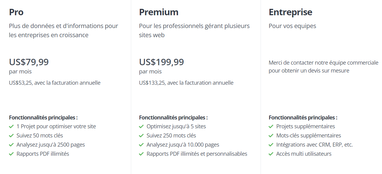 Des plans d abonnement WooRank