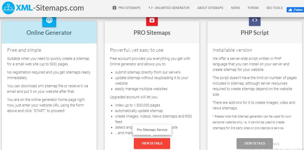 Inscription par mail_XML sitemap
