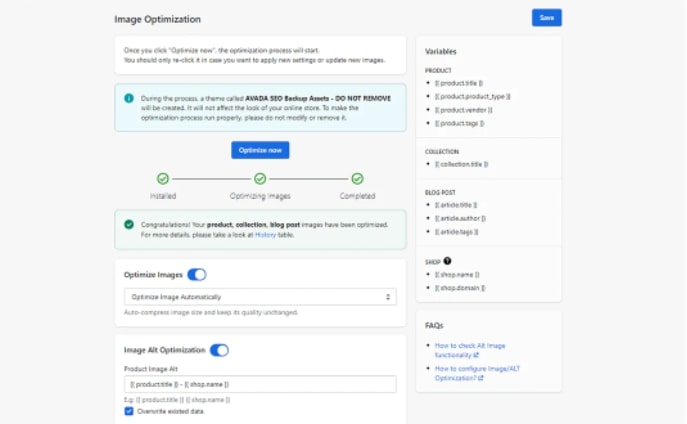 Optimisation image direct du site ou telecharger