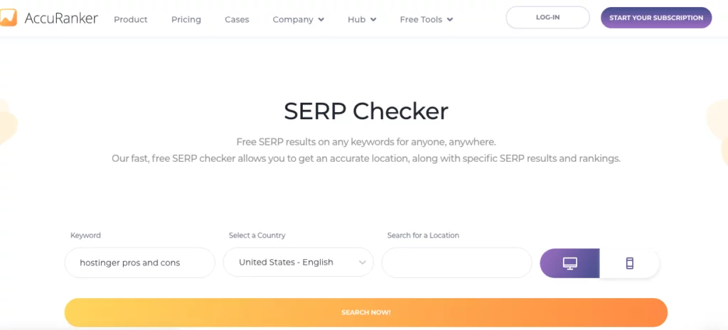 Verificateur des SERP Accuranker