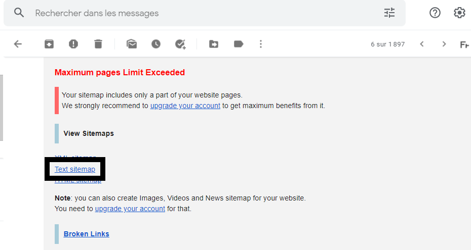 Générateur de plan site texte_XML sitemap