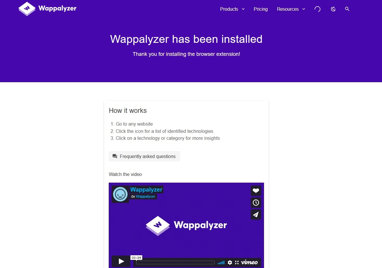 Intallation de l extension Wappalyzer