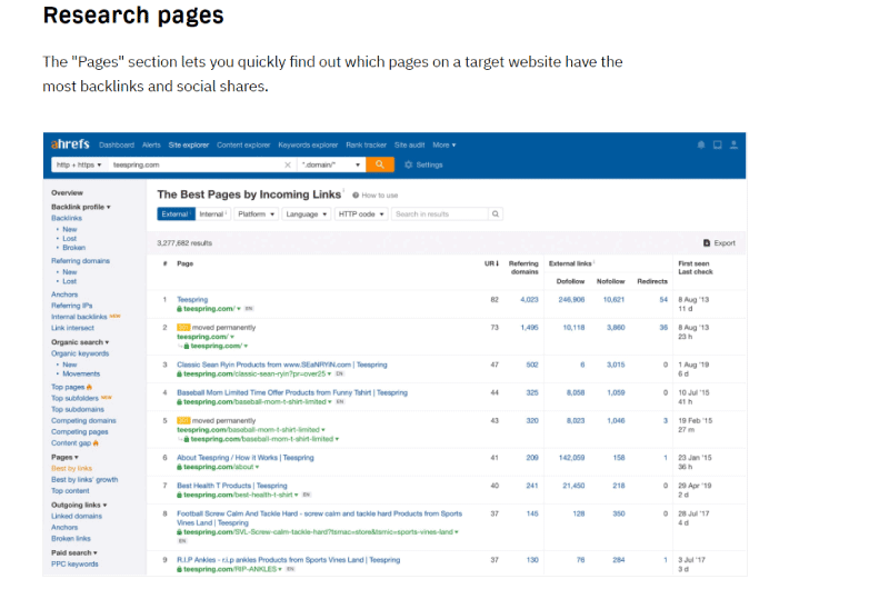 Analisi dei backlink