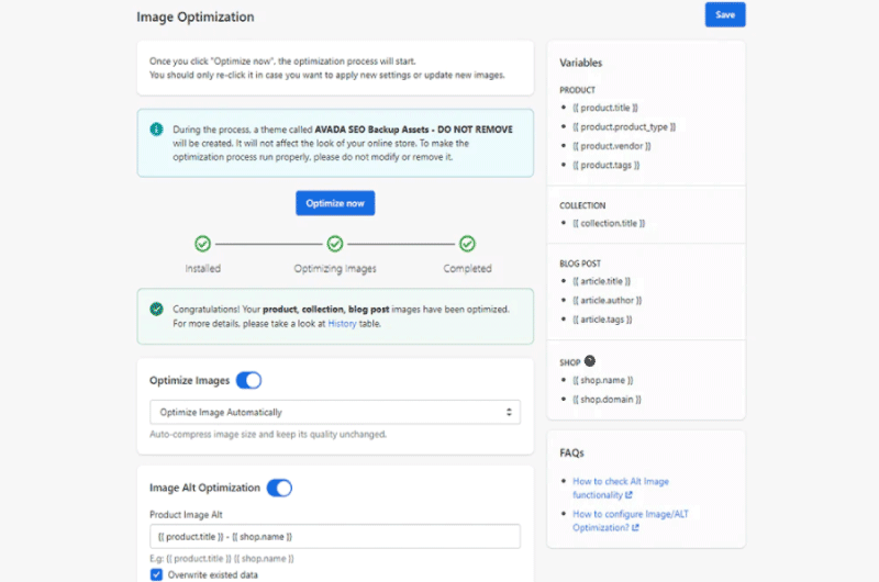 Images Optimization & Pages Speed