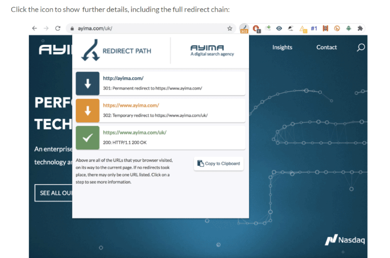 Check Redirect Path