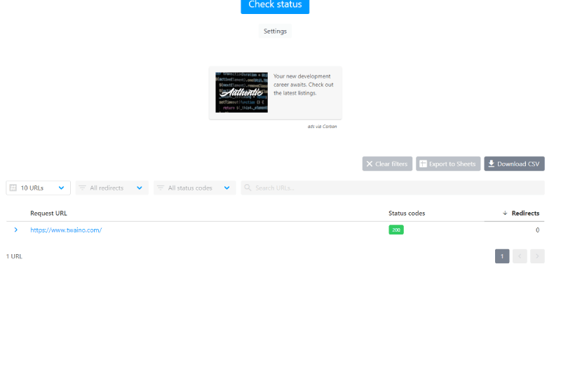 Check Status