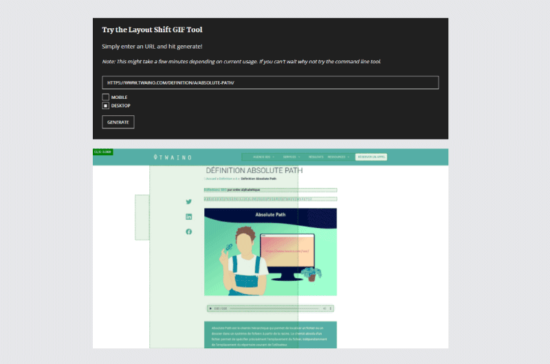 Layout Shift GIF Generator