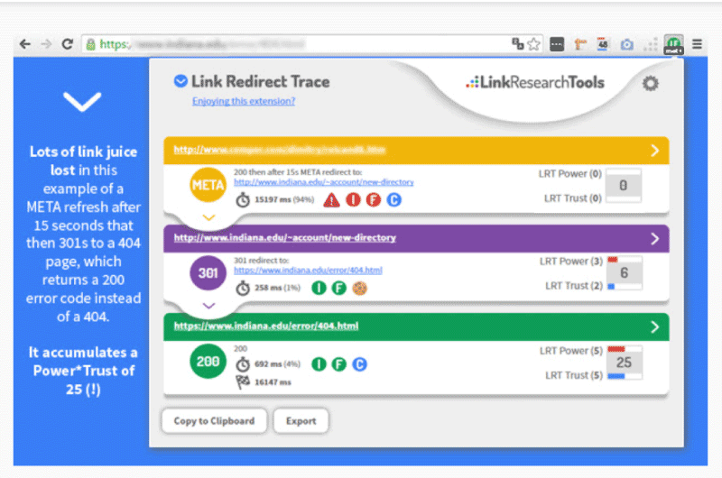 Link Redirect Trace