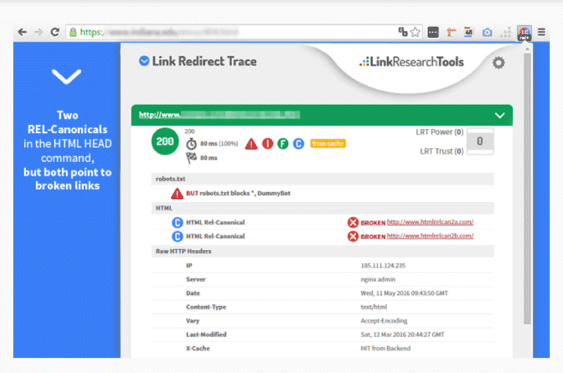 Link Redirect Trace