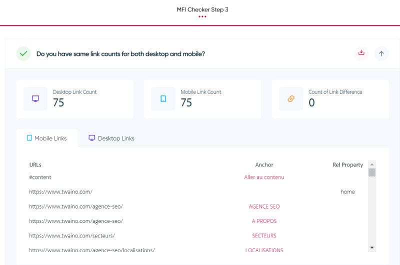 Mobile First Index Checker