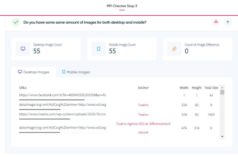 Mobile First Index Checker