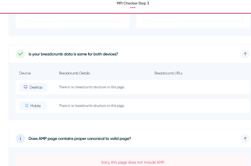 Mobile First Index Checker