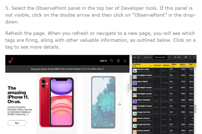 Debug your Tags