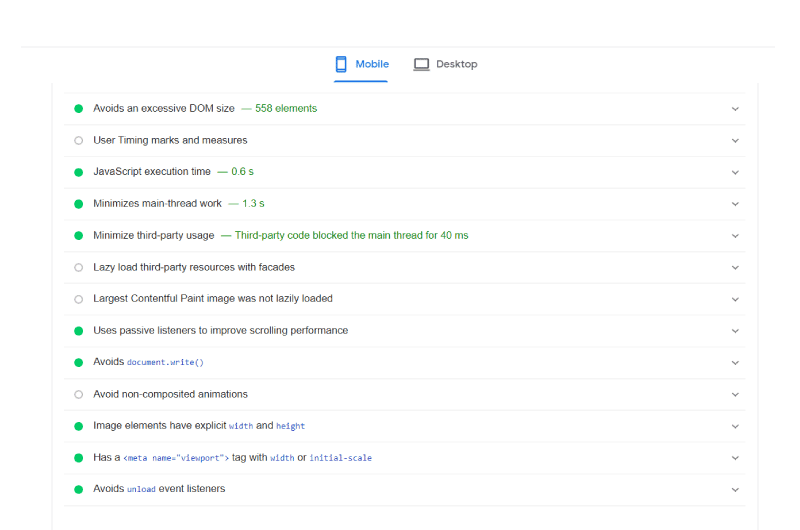 Page Speed Insight