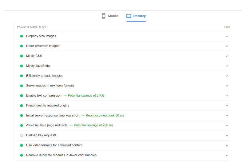 Page Speed Insight
