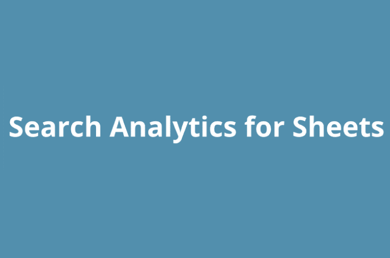 Search Analytics for Sheets