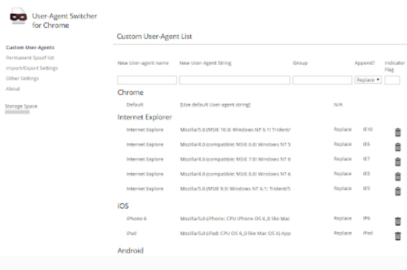 User-Agent Switcher