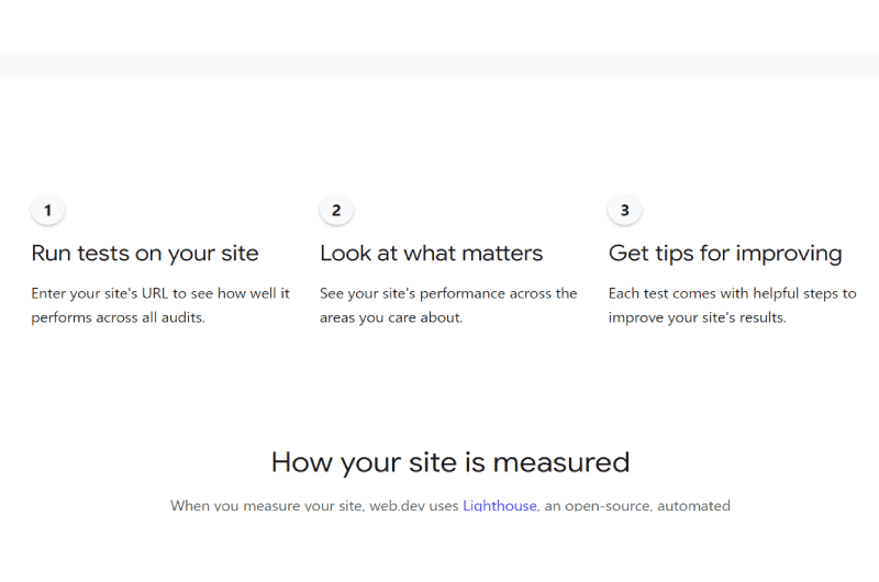 Measure page quality