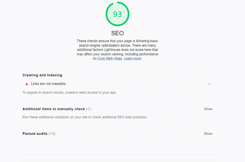 Measure page quality