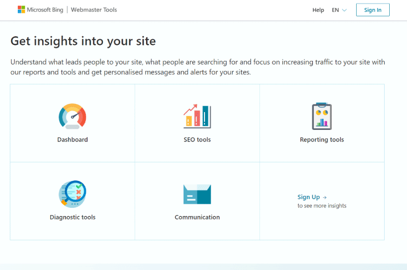 Bing Webmaster tools