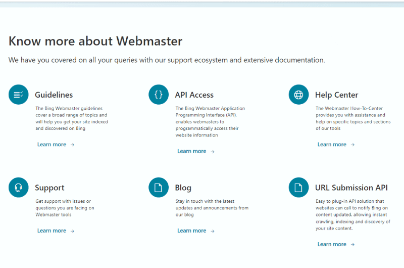 Bing Webmaster tools