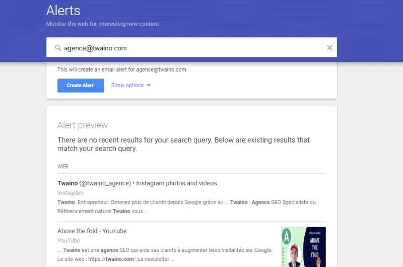 Google Alert