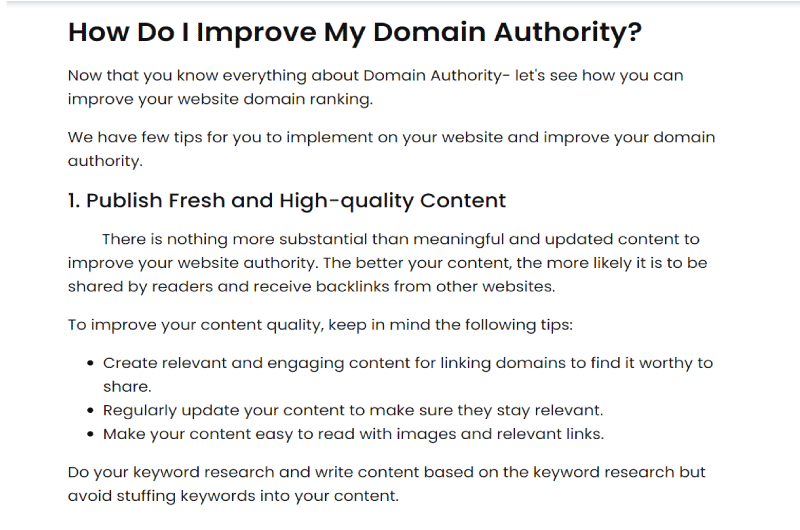 Bulk Domain Authority