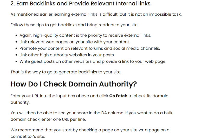 Bulk Domain Authority