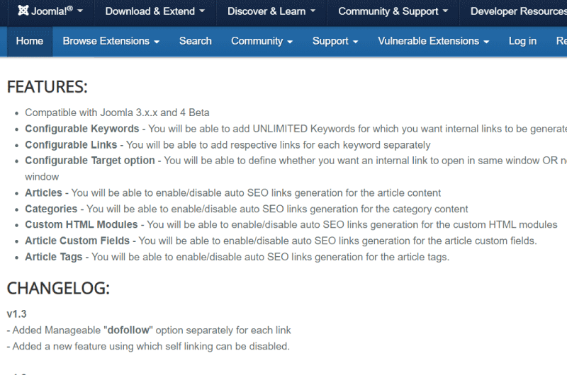 Automatic internal links