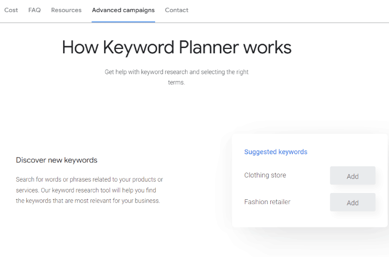Google Keyword Planner