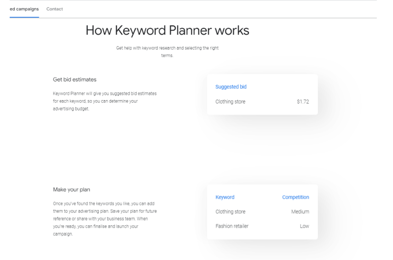 Google Keyword Planner
