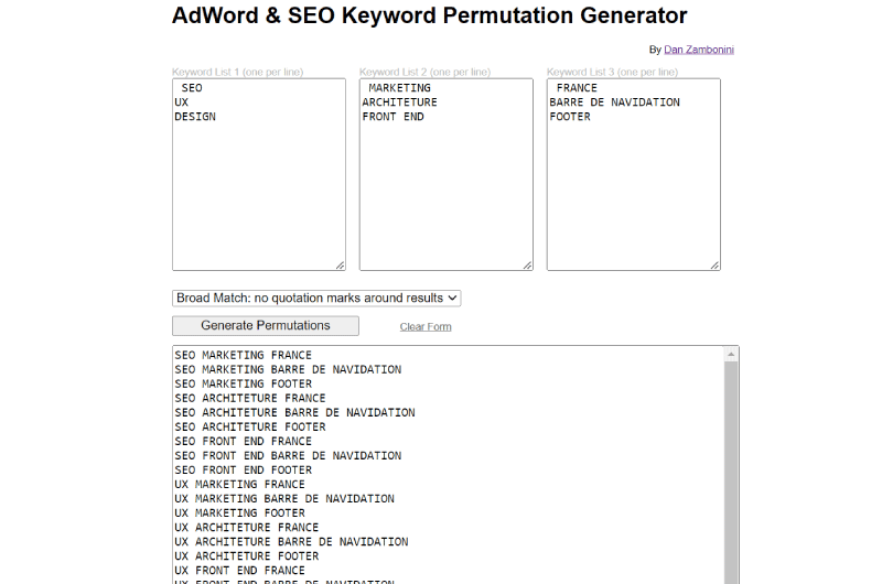 Keyword Generator