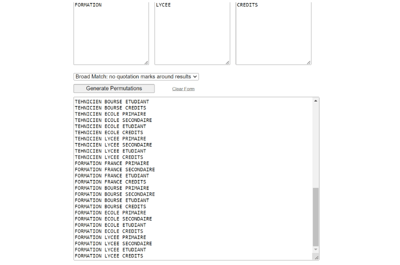 Keyword Generator