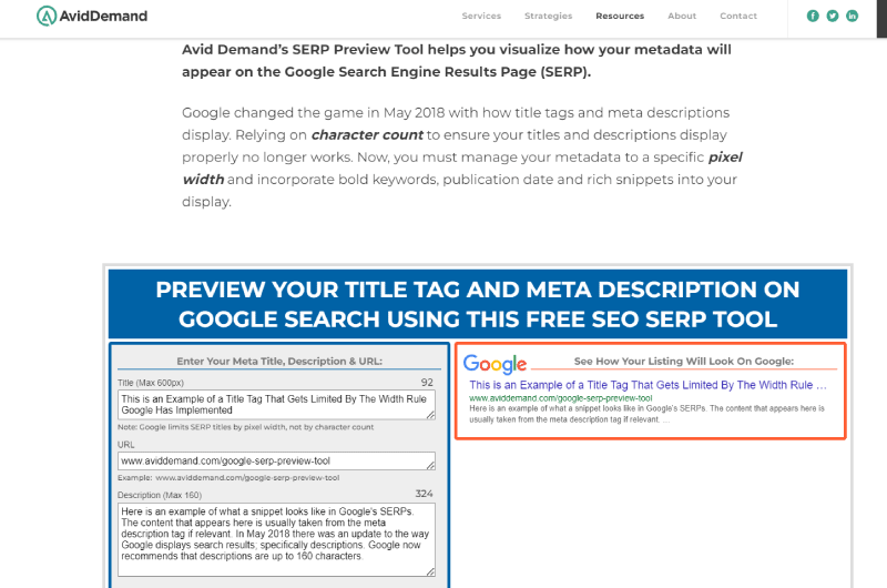 Google SERP Overview 