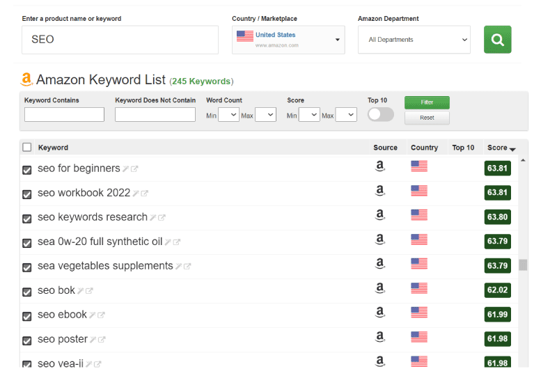 Keywords Amazon & Etsy