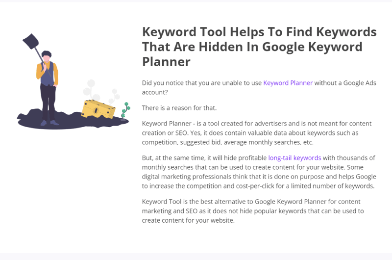 Keywords with Google Autocomplete