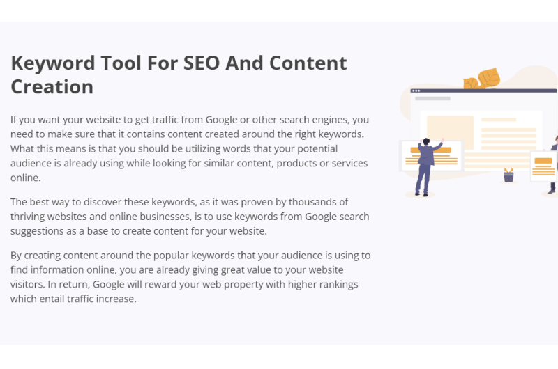 Keywords with Google Autocomplete