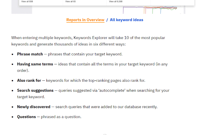 Keywords Explorers