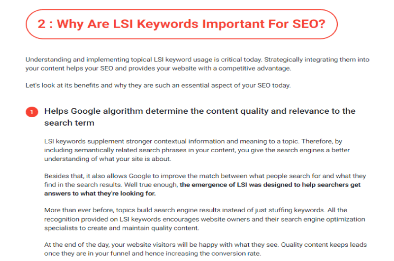 LSI Keywords