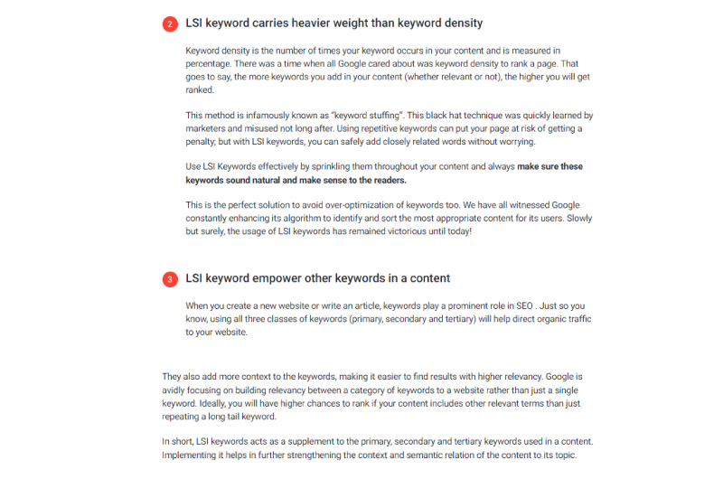 LSI Keywords