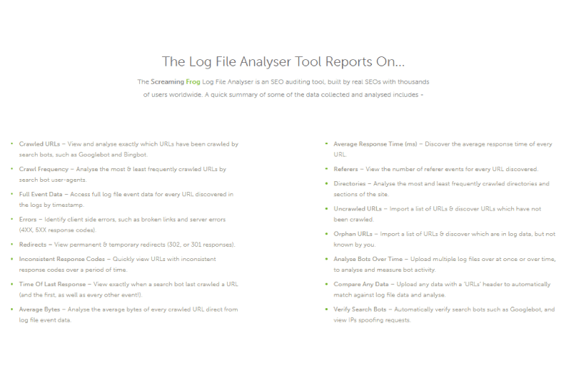 SEO Log File Analyser