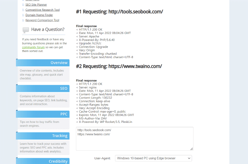 Header Checker