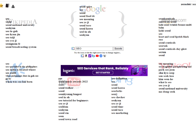 Keywords by Search Engine