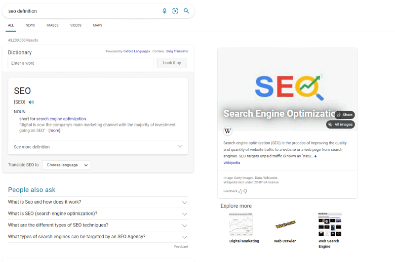 Keywords by Search Engine