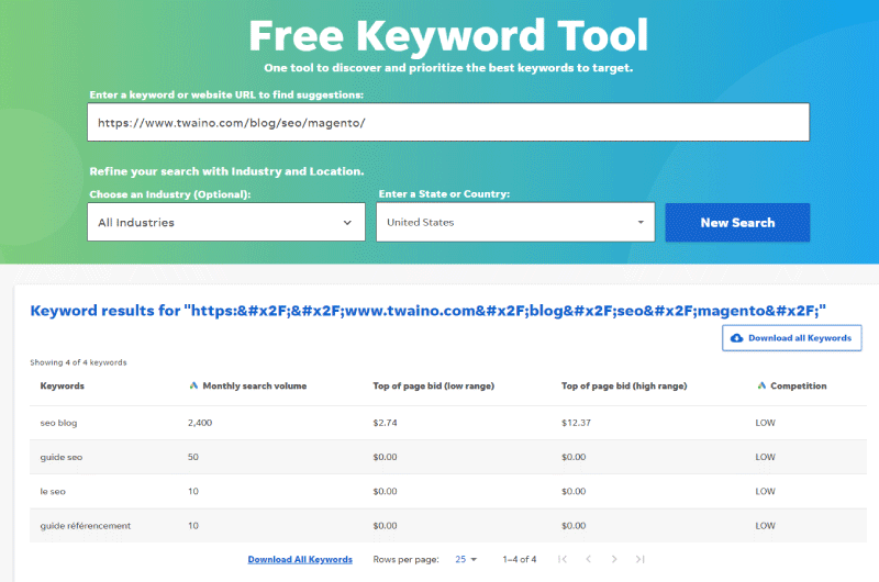 Search Keywords