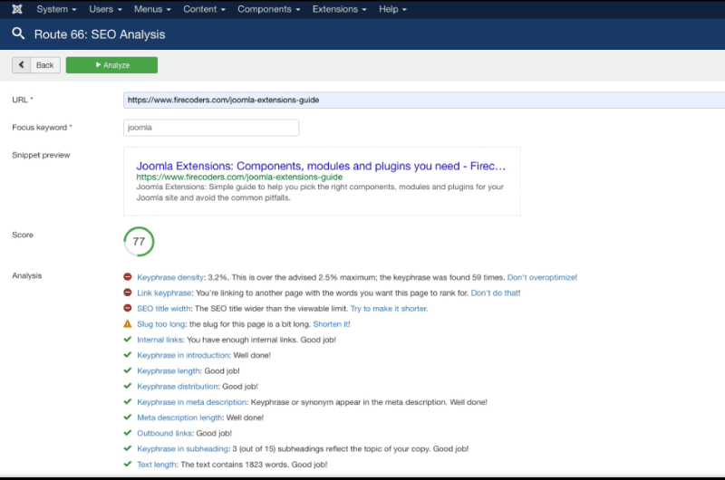 SEO Content Analysis
