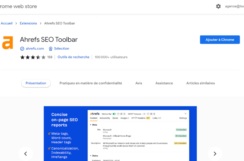 Toolbar SEO